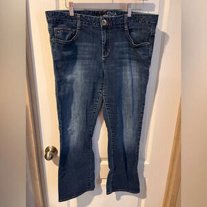 Tommy Hilfiger spirit crop sz 16 denim jeans